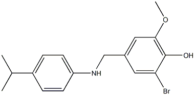 2-bromo-6-methoxy-4-({[4-(propan-2-yl)phenyl]amino}methyl)phenol 结构式
