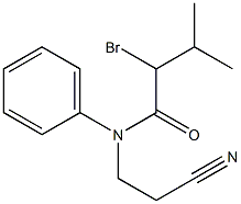 2-bromo-N-(2-cyanoethyl)-3-methyl-N-phenylbutanamide 结构式