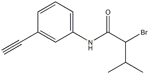 2-bromo-N-(3-ethynylphenyl)-3-methylbutanamide 结构式