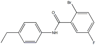 2-bromo-N-(4-ethylphenyl)-5-fluorobenzamide 结构式