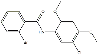 2-bromo-N-(5-chloro-2,4-dimethoxyphenyl)benzamide 结构式