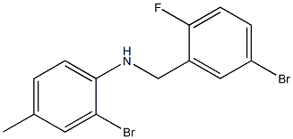 2-bromo-N-[(5-bromo-2-fluorophenyl)methyl]-4-methylaniline 结构式