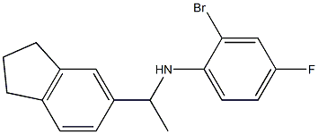 2-bromo-N-[1-(2,3-dihydro-1H-inden-5-yl)ethyl]-4-fluoroaniline 结构式
