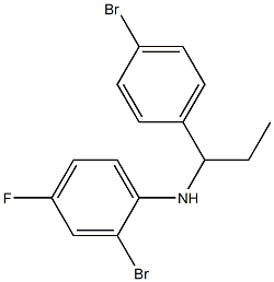 2-bromo-N-[1-(4-bromophenyl)propyl]-4-fluoroaniline 结构式