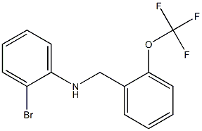 2-bromo-N-{[2-(trifluoromethoxy)phenyl]methyl}aniline 结构式