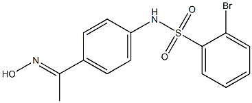 2-bromo-N-{4-[1-(hydroxyimino)ethyl]phenyl}benzene-1-sulfonamide 结构式