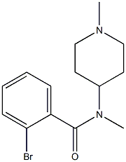 2-bromo-N-methyl-N-(1-methylpiperidin-4-yl)benzamide 结构式