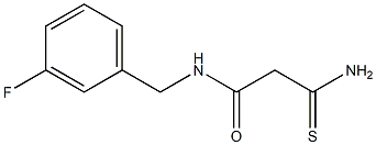 2-carbamothioyl-N-[(3-fluorophenyl)methyl]acetamide 结构式