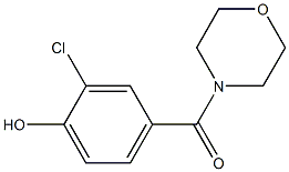 2-chloro-4-(morpholin-4-ylcarbonyl)phenol 结构式