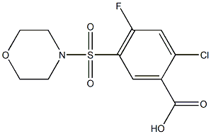 2-chloro-4-fluoro-5-(morpholin-4-ylsulfonyl)benzoic acid 结构式