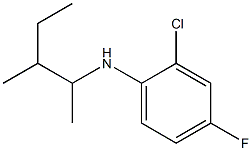 2-chloro-4-fluoro-N-(3-methylpentan-2-yl)aniline 结构式