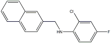 2-chloro-4-fluoro-N-(naphthalen-2-ylmethyl)aniline 结构式