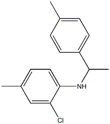 2-chloro-4-methyl-N-[1-(4-methylphenyl)ethyl]aniline 结构式