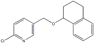 2-chloro-5-[(1,2,3,4-tetrahydronaphthalen-1-yloxy)methyl]pyridine 结构式