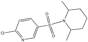 2-chloro-5-[(2,6-dimethylpiperidine-1-)sulfonyl]pyridine 结构式