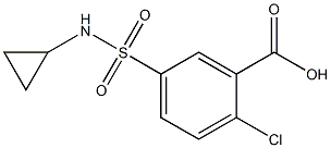 2-chloro-5-[(cyclopropylamino)sulfonyl]benzoic acid 结构式