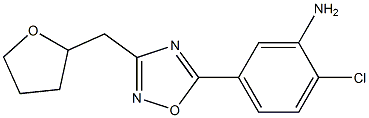 2-chloro-5-[3-(oxolan-2-ylmethyl)-1,2,4-oxadiazol-5-yl]aniline 结构式
