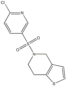 2-chloro-5-{4H,5H,6H,7H-thieno[3,2-c]pyridine-5-sulfonyl}pyridine 结构式