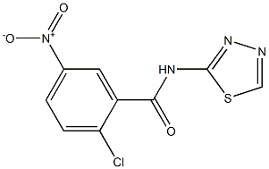 2-chloro-5-nitro-N-(1,3,4-thiadiazol-2-yl)benzamide 结构式