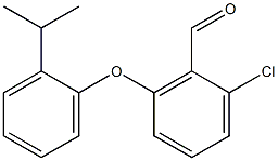 2-chloro-6-[2-(propan-2-yl)phenoxy]benzaldehyde 结构式