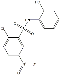 2-chloro-N-(2-hydroxyphenyl)-5-nitrobenzene-1-sulfonamide 结构式