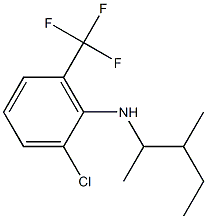 2-chloro-N-(3-methylpentan-2-yl)-6-(trifluoromethyl)aniline 结构式