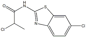 2-chloro-N-(6-chloro-1,3-benzothiazol-2-yl)propanamide 结构式