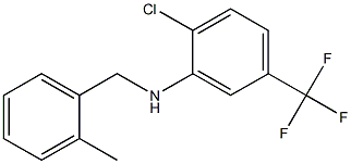 2-chloro-N-[(2-methylphenyl)methyl]-5-(trifluoromethyl)aniline 结构式
