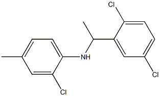 2-chloro-N-[1-(2,5-dichlorophenyl)ethyl]-4-methylaniline 结构式