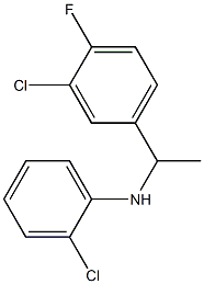 2-chloro-N-[1-(3-chloro-4-fluorophenyl)ethyl]aniline 结构式