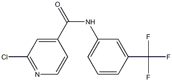 2-chloro-N-[3-(trifluoromethyl)phenyl]pyridine-4-carboxamide 结构式