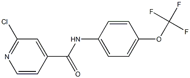 2-chloro-N-[4-(trifluoromethoxy)phenyl]pyridine-4-carboxamide 结构式