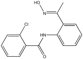 2-chloro-N-{2-[(1E)-N-hydroxyethanimidoyl]phenyl}benzamide 结构式