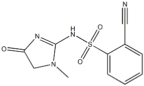 2-cyano-N-(1-methyl-4-oxo-4,5-dihydro-1H-imidazol-2-yl)benzene-1-sulfonamide 结构式