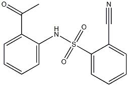 2-cyano-N-(2-acetylphenyl)benzene-1-sulfonamide 结构式