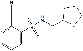 2-cyano-N-(tetrahydrofuran-2-ylmethyl)benzenesulfonamide 结构式