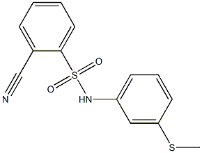 2-cyano-N-[3-(methylsulfanyl)phenyl]benzene-1-sulfonamide 结构式