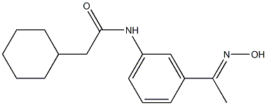2-cyclohexyl-N-{3-[1-(hydroxyimino)ethyl]phenyl}acetamide 结构式