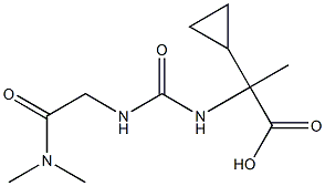 2-cyclopropyl-2-[({[2-(dimethylamino)-2-oxoethyl]amino}carbonyl)amino]propanoic acid 结构式