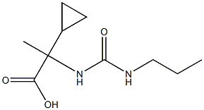 2-cyclopropyl-2-{[(propylamino)carbonyl]amino}propanoic acid 结构式