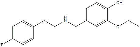 2-ethoxy-4-({[2-(4-fluorophenyl)ethyl]amino}methyl)phenol 结构式