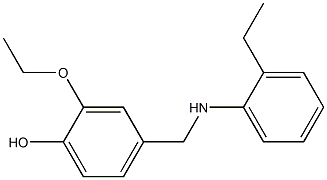 2-ethoxy-4-{[(2-ethylphenyl)amino]methyl}phenol 结构式