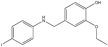 2-ethoxy-4-{[(4-iodophenyl)amino]methyl}phenol 结构式