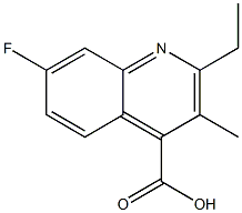 2-ethyl-7-fluoro-3-methylquinoline-4-carboxylic acid 结构式