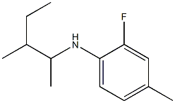 2-fluoro-4-methyl-N-(3-methylpentan-2-yl)aniline 结构式