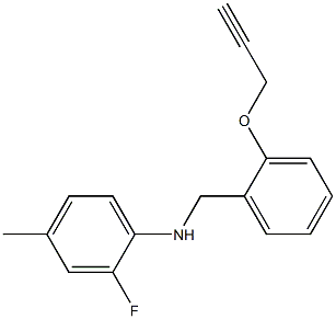 2-fluoro-4-methyl-N-{[2-(prop-2-yn-1-yloxy)phenyl]methyl}aniline 结构式