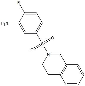 2-fluoro-5-(1,2,3,4-tetrahydroisoquinoline-2-sulfonyl)aniline 结构式