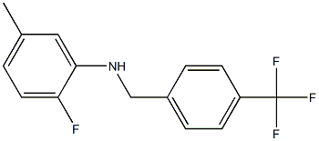 2-fluoro-5-methyl-N-{[4-(trifluoromethyl)phenyl]methyl}aniline 结构式