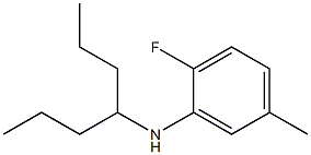 2-fluoro-N-(heptan-4-yl)-5-methylaniline 结构式