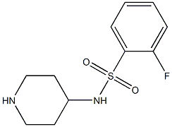 2-fluoro-N-piperidin-4-ylbenzenesulfonamide 结构式